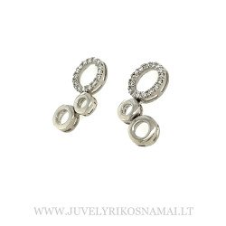 Sidabriniai auskarai su cirkoniu