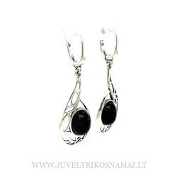 Sidabriniai kabantys auskarai su Dykumos akmeniu