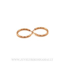 Auksiniai auskarai „Rinkutės" 14 mm